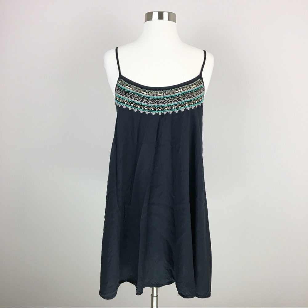 American Eagle Beaded Flowy Shift Dress Size M